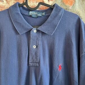 Polo Ralph Lauren Men's Navy Blue Polo Shirt Size XL 25x34